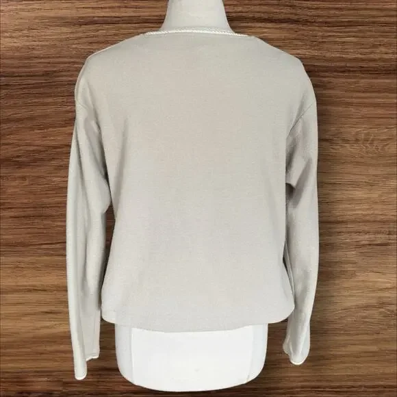 Fitigues Y2K Long Sleeve Cardigan Sweater Sz S Oversized 44" Bust Hook Closure - Picture 4 of 9